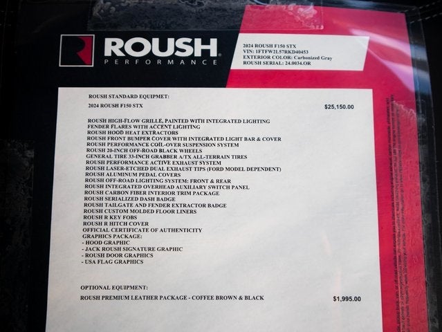 2024 Ford F-150 STX ROUSH OFF-ROAD PERFORMANCE PKG