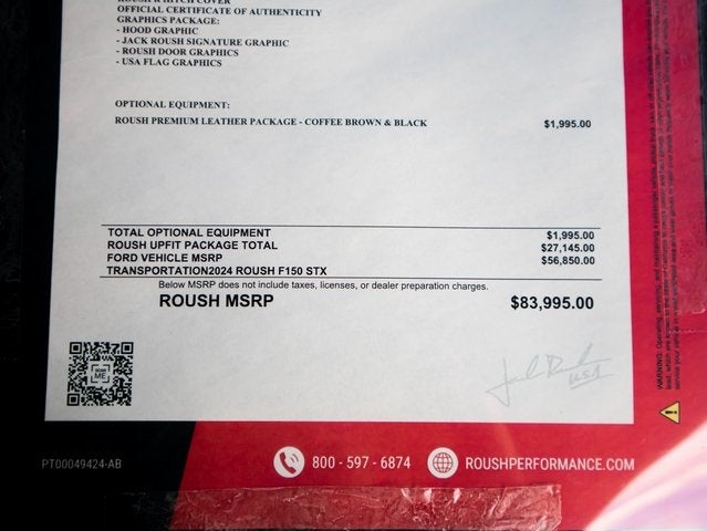 2024 Ford F-150 STX ROUSH OFF-ROAD PERFORMANCE PKG