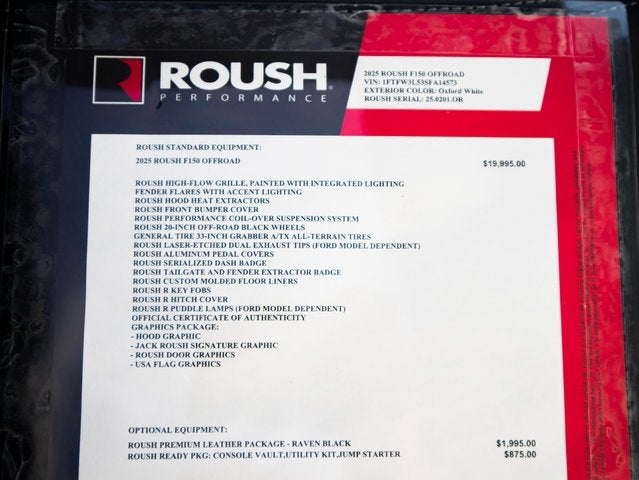 2025 Ford F-150 XLT ROUSH OFF-ROAD PERFORMANCE PKG