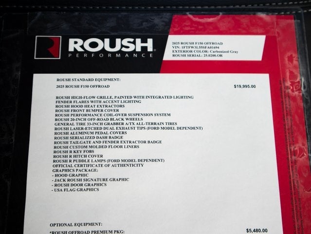 2025 Ford F-150 XLT ROUSH OFF-ROAD PERFORMANCE PKG