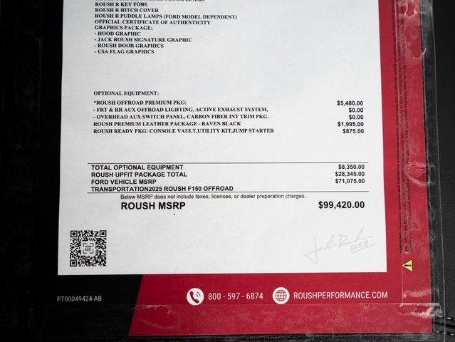 2025 Ford F-150 XLT ROUSH OFF-ROAD PERFORMANCE PKG