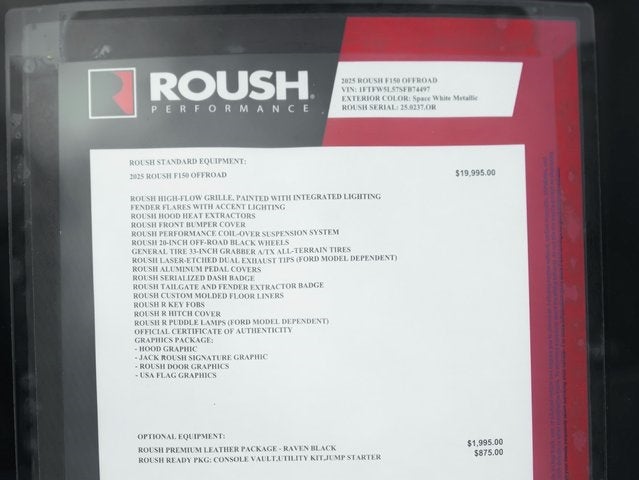 2025 Ford F-150 Lariat ROUSH OFF-ROAD PERFORMANCE PKG