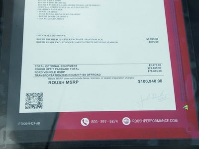 2025 Ford F-150 Lariat ROUSH OFF-ROAD PERFORMANCE PKG