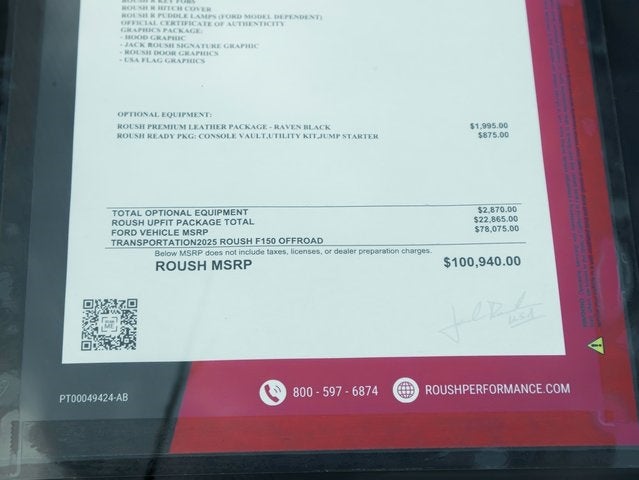 2025 Ford F-150 Lariat ROUSH OFF-ROAD PERFORMANCE PKG