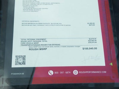 2025 Ford F-150 Lariat ROUSH OFF-ROAD PERFORMANCE PKG