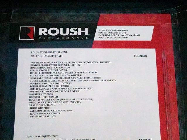 2025 Ford F-150 Lariat ROUSH OFF-ROAD PERFORMANCE PKG