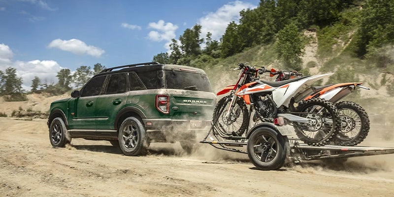 Ford Bronco Sport towing dirt bikes