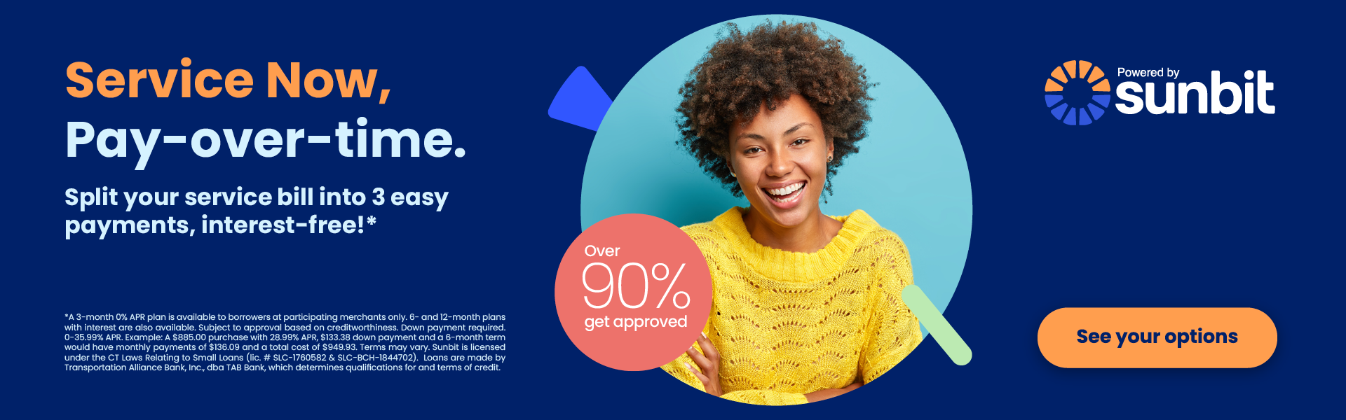 Sunbit Service now pay-over-time