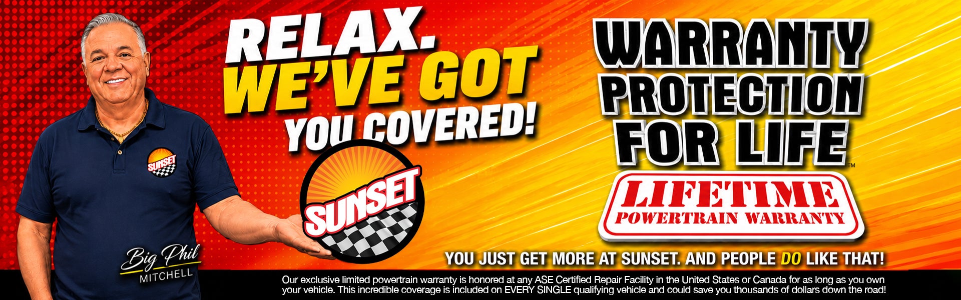 Sunset's Warranty Protection for LIfe